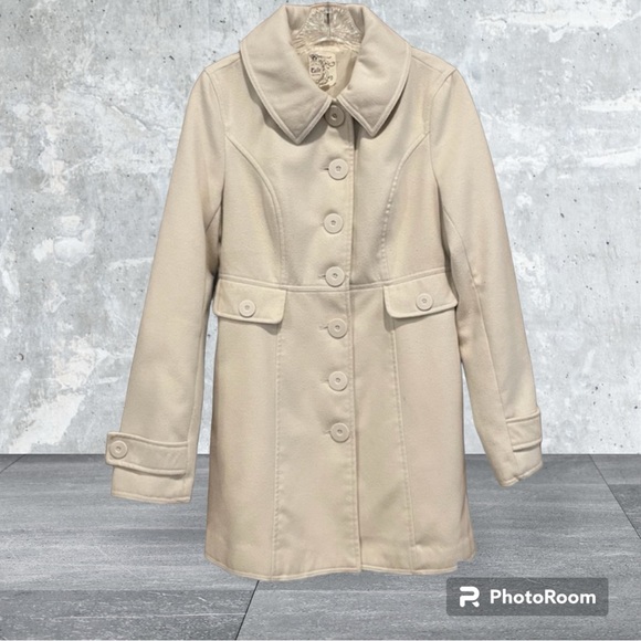 TULLE Anthropologie Original Clothing ecru peacoat size M
